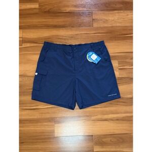 NWT Columbia PFG Bahama Omni-Shade Nylon Shorts UPF 50 Blue Men's Size 2XL 8"
